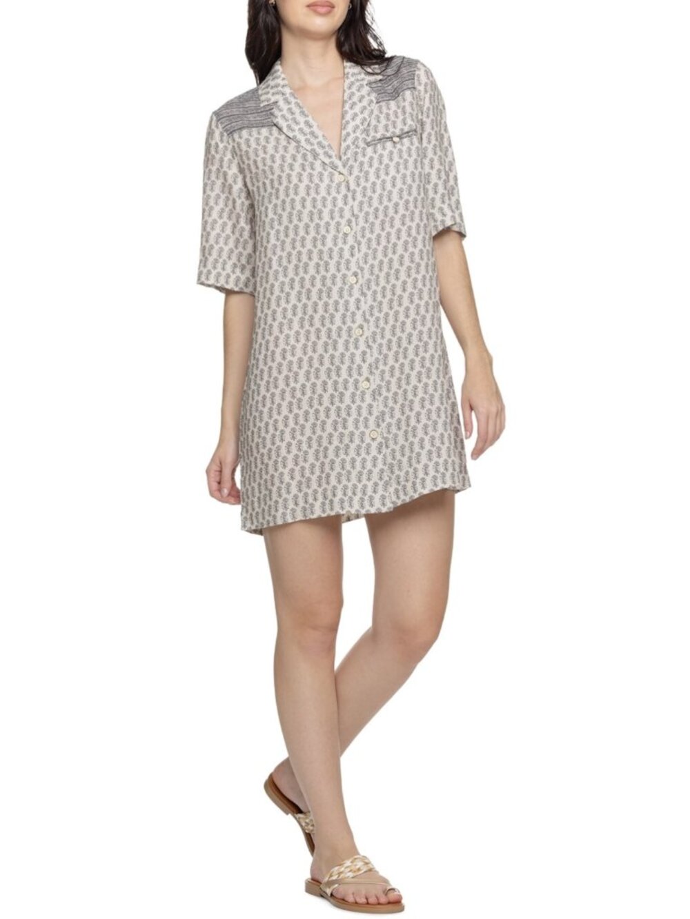 NWT $178 Faherty Paradise Point Linen Dress in Summer Pearl Blossom - size XS!